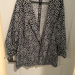 Torrid polka dot blazer